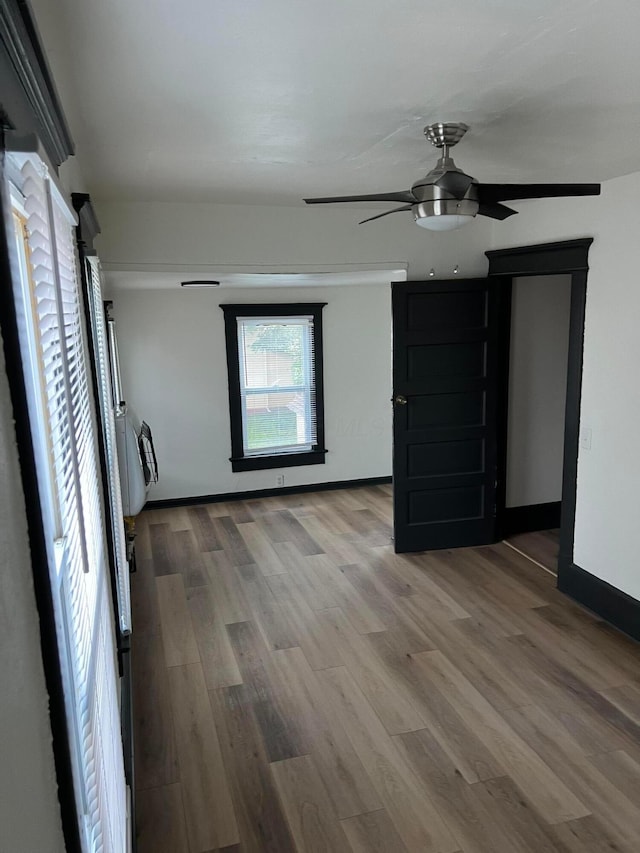 51 E N St, Newark, OH 43055 - spare room featuring ceiling fan and wood finished floors