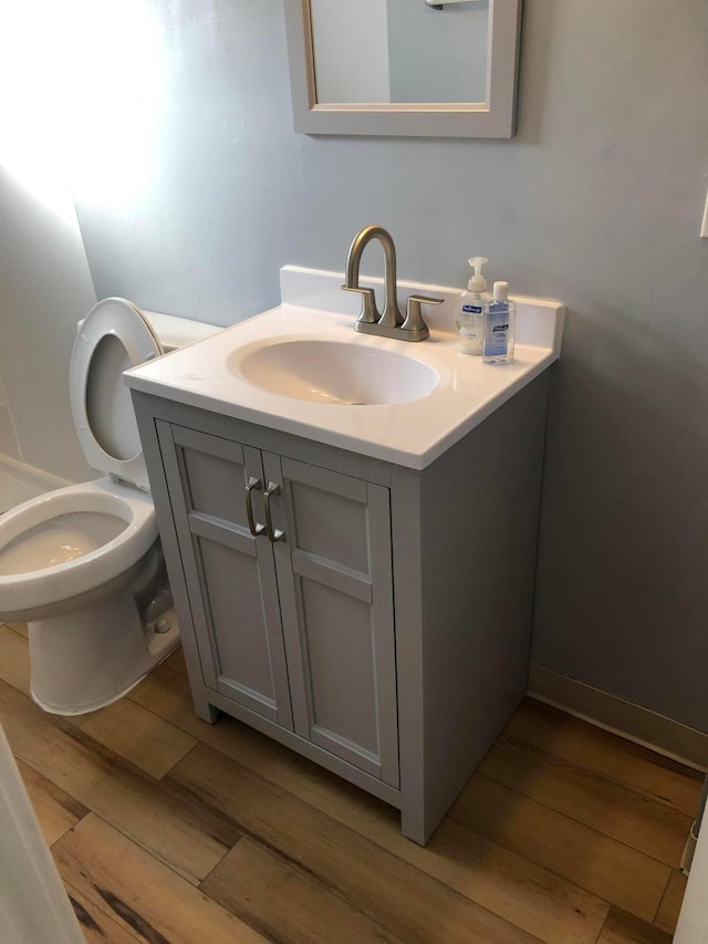 1703 Quigley Rd, Columbus, OH 43227 - bathroom featuring wood finished floors and vanity