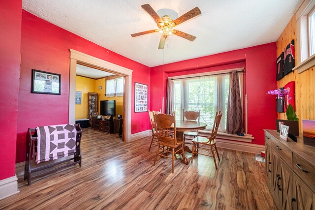559 Pearl St, Marion, OH 43302 - dining room featuring wood finished floors and ceiling fan