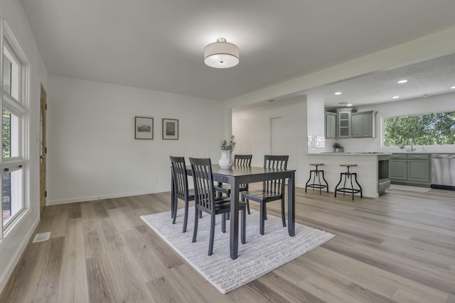 1080 Coonpath Rd NW, Lancaster, OH 43130 - dining room featuring light wood-style floors and recessed lighting