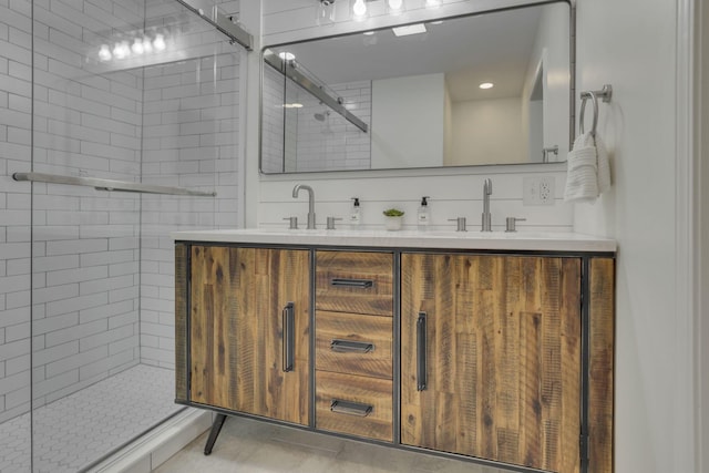 1080 Coonpath Rd NW, Lancaster, OH 43130 - full bath featuring a tile shower and double vanity