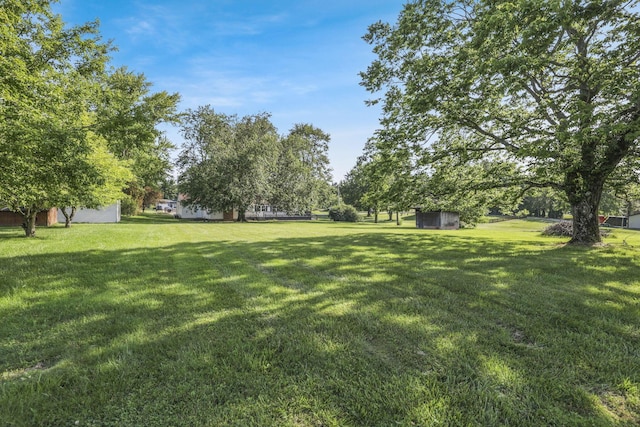 1080 Coonpath Rd NW, Lancaster, OH 43130 - view of green lawn with a storage unit