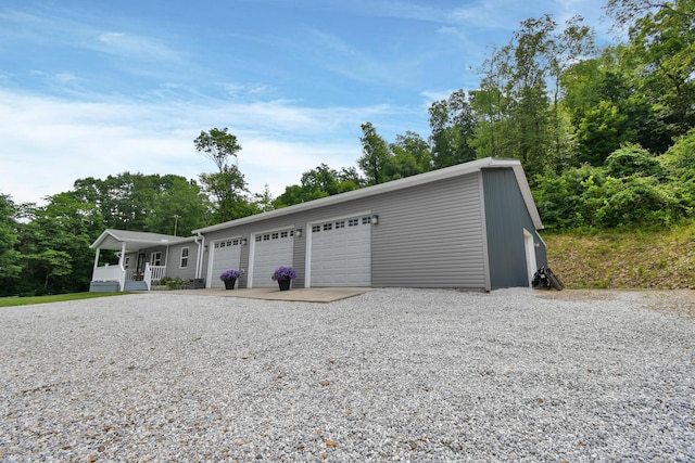 4619 Spring Hill Rd, Heath, OH 43056 - detached garage featuring a porch