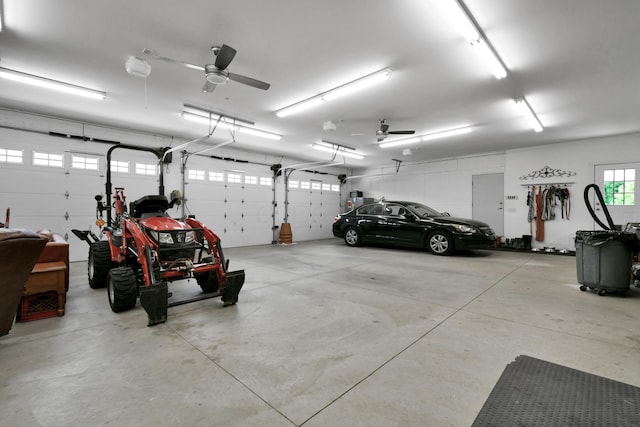 4619 Spring Hill Rd, Heath, OH 43056 - garage featuring ceiling fan