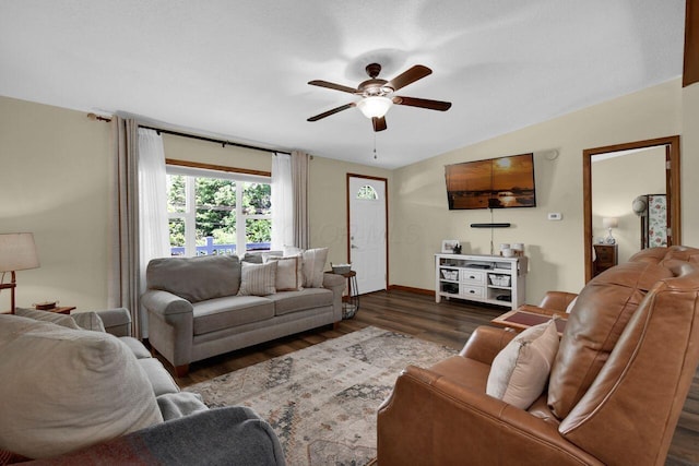 4619 Spring Hill Rd, Heath, OH 43056 - living area featuring ceiling fan and wood finished floors