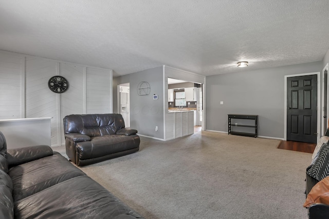 748 Forward Pass Rd SW, Pataskala, OH 43062 - living room featuring carpet floors and a textured ceiling