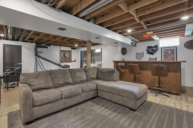 748 Forward Pass Rd SW, Pataskala, OH 43062 - living area with a dry bar