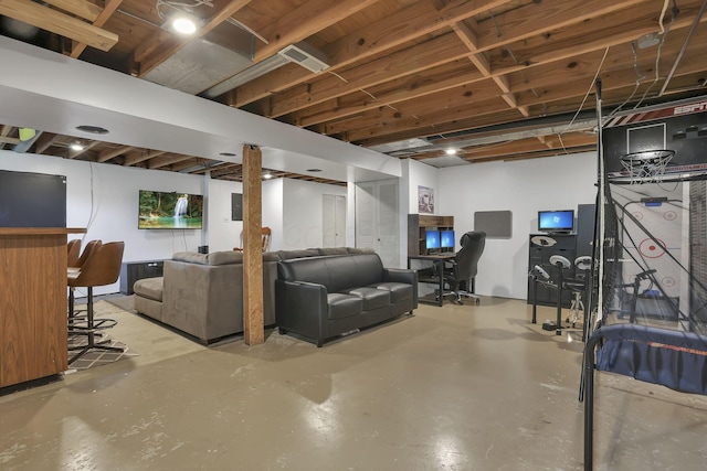 748 Forward Pass Rd SW, Pataskala, OH 43062 - finished basement featuring an office area