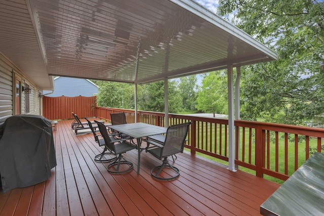 748 Forward Pass Rd SW, Pataskala, OH 43062 - deck featuring outdoor dining area, a lawn, and area for grilling
