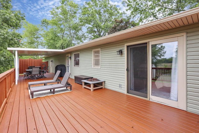 748 Forward Pass Rd SW, Pataskala, OH 43062 - deck featuring outdoor dining space and a fire pit