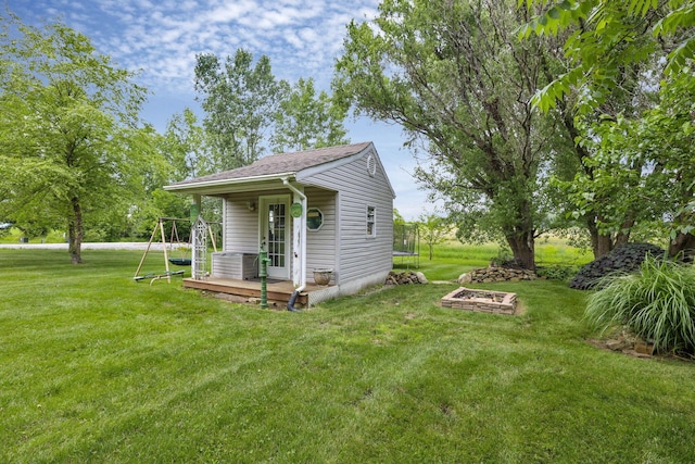 748 Forward Pass Rd SW, Pataskala, OH 43062 - view of outdoor structure with a fire pit