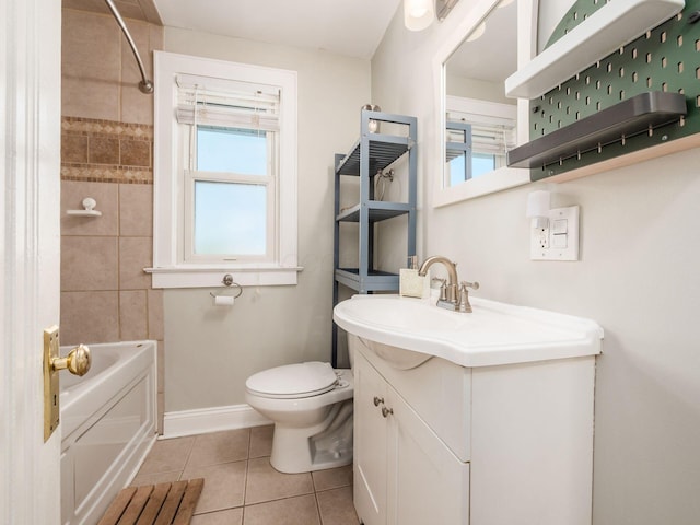 211 E Jenkins Ave, Columbus, OH 43207 - full bath with vanity, tile patterned flooring, and washtub / shower combination