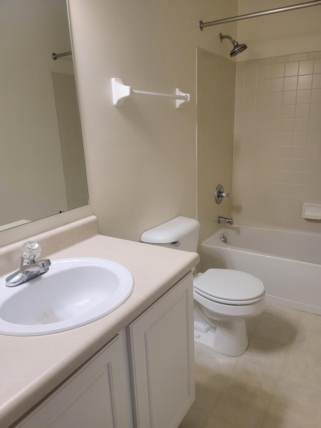 417 Hannifin Dr, Blacklick, OH 43004 - full bathroom featuring vanity, shower / bath combination, and tile patterned flooring