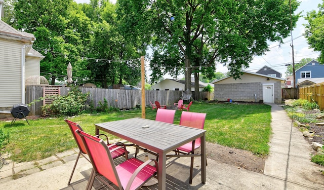 1447 Fair Ave, Columbus, OH 43205 - fenced backyard featuring outdoor dining space, a patio area, and grilling area