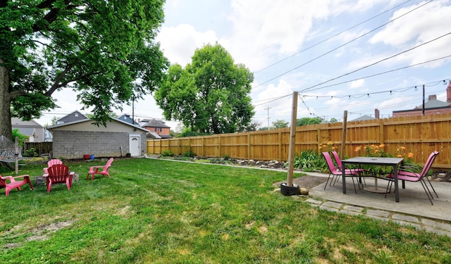 1447 Fair Ave, Columbus, OH 43205 - fenced backyard featuring a patio area