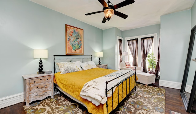 1447 Fair Ave, Columbus, OH 43205 - bedroom with wood finished floors and ceiling fan