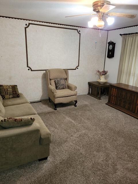 327 Ziegler Ave, Columbus, OH 43207 - carpeted cinema with a ceiling fan