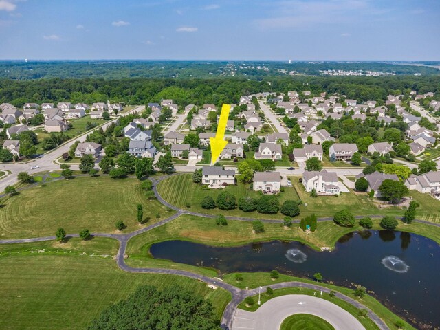 7635 Overland Trl, Delaware, OH 43015 - aerial perspective of suburban area featuring a large body of water