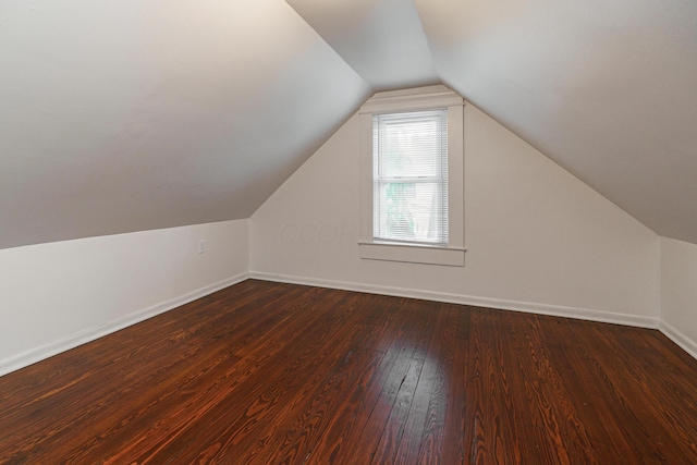 489 Elsmere St, Columbus, OH 43206 - additional living space with dark wood-type flooring and lofted ceiling