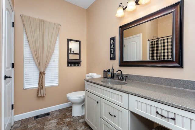 5582 Hayesville Rd, Circleville, OH 43113 - bathroom with vanity and stone finish flooring