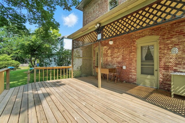249 W Locust St, Newark, OH 43055 - deck featuring a yard
