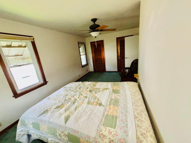 298 N Vernon Ave, Newark, OH 43055 - carpeted bedroom with baseboards and ceiling fan