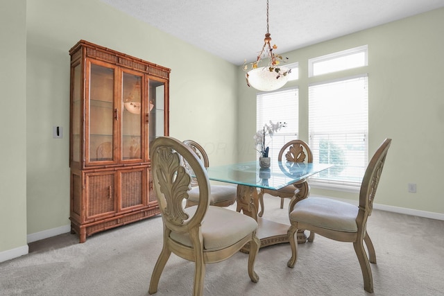 8078 Slate Ridge Blvd, Reynoldsburg, OH 43068 - dining space featuring light carpet and a textured ceiling