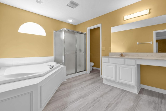 8078 Slate Ridge Blvd, Reynoldsburg, OH 43068 - bathroom with a stall shower, a bath, and vanity