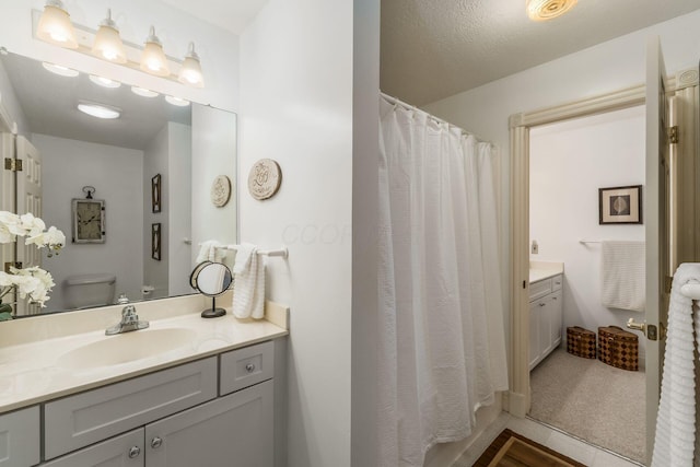 3873 Carters Corner Rd, Sunbury, OH 43074 - full bathroom with vanity and a shower with shower curtain