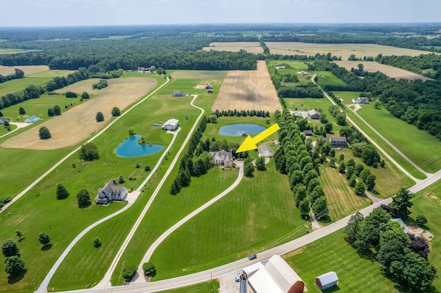 3873 Carters Corner Rd, Sunbury, OH 43074 - aerial view of sparsely populated area with a nearby body of water