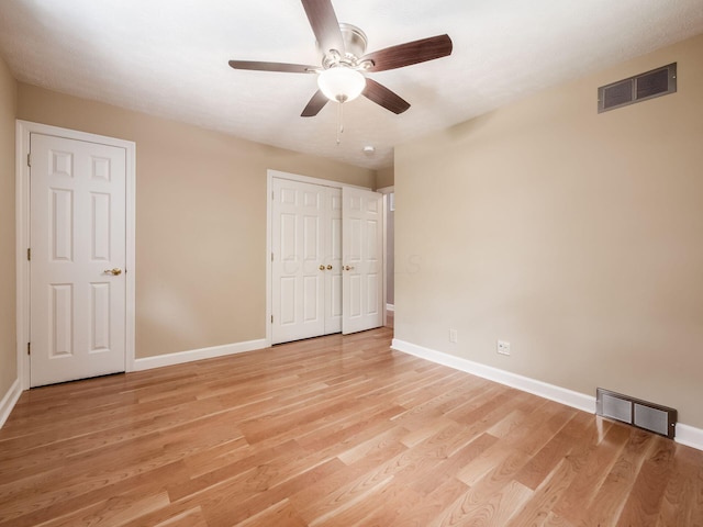 4656 Crompton Dr, Columbus, OH 43220 - unfurnished bedroom with light wood-style flooring and a ceiling fan