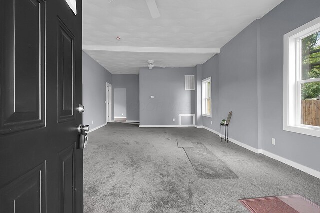 540 Park St, Marion, OH 43302 - carpeted empty room featuring ceiling fan
