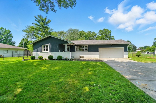 3722 Florian Dr, Columbus, OH 43219 - ranch-style home featuring an attached garage, concrete driveway, and stucco siding