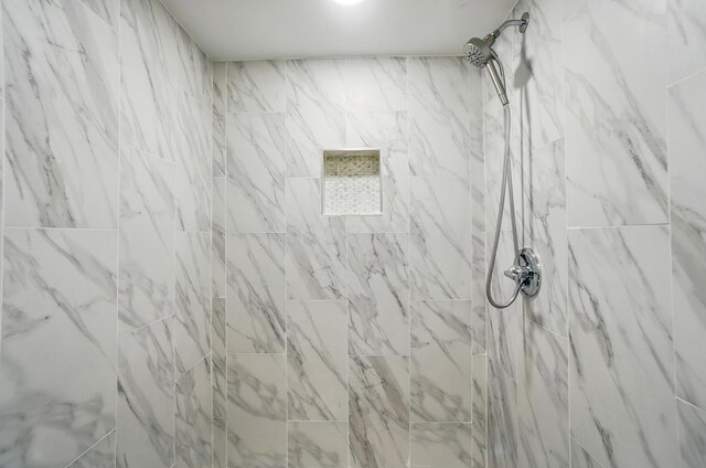 3722 Florian Dr, Columbus, OH 43219 - detailed view of a marble finish shower