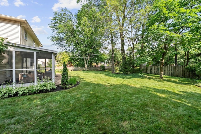 1295 Castleton Rd N, Columbus, OH 43220 - fenced backyard with a sunroom