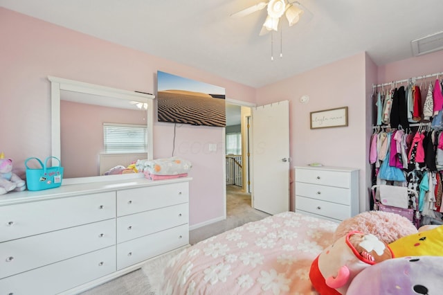 1853 Shasta Dr, Lancaster, OH 43130 - carpeted bedroom with ceiling fan