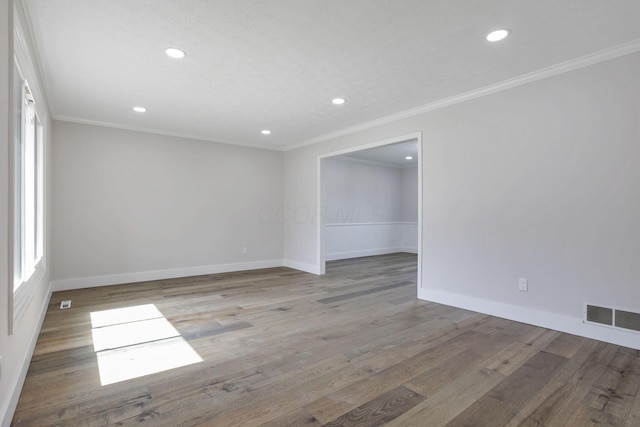 5200 Colt Ct, Westerville, OH 43081 - spare room with recessed lighting, ornamental molding, and wood finished floors
