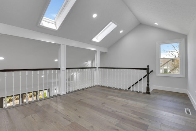 5200 Colt Ct, Westerville, OH 43081 - bonus room featuring a skylight, lofted ceiling, wood finished floors, and recessed lighting
