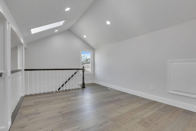 5200 Colt Ct, Westerville, OH 43081 - additional living space featuring a skylight, wood finished floors, recessed lighting, and lofted ceiling