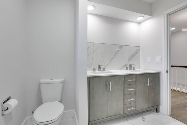 5200 Colt Ct, Westerville, OH 43081 - full bath featuring marble look tiles and double vanity
