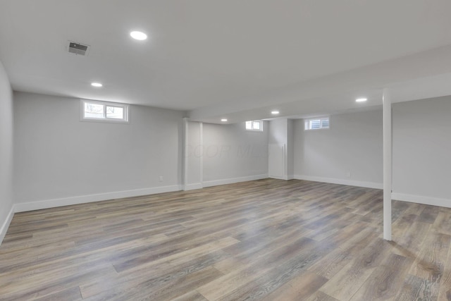 5200 Colt Ct, Westerville, OH 43081 - basement with recessed lighting and wood finished floors