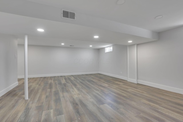 5200 Colt Ct, Westerville, OH 43081 - basement with wood finished floors and recessed lighting