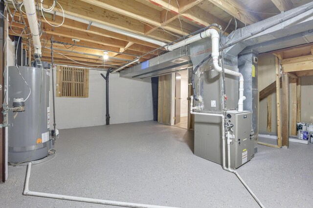 5200 Colt Ct, Westerville, OH 43081 - unfinished below grade area featuring gas water heater and heating unit