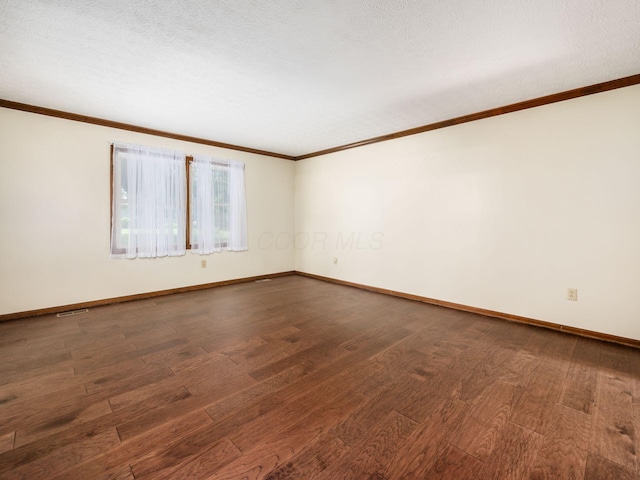2247 Sonnington Dr, Dublin, OH 43016 - empty room featuring dark wood finished floors and ornamental molding