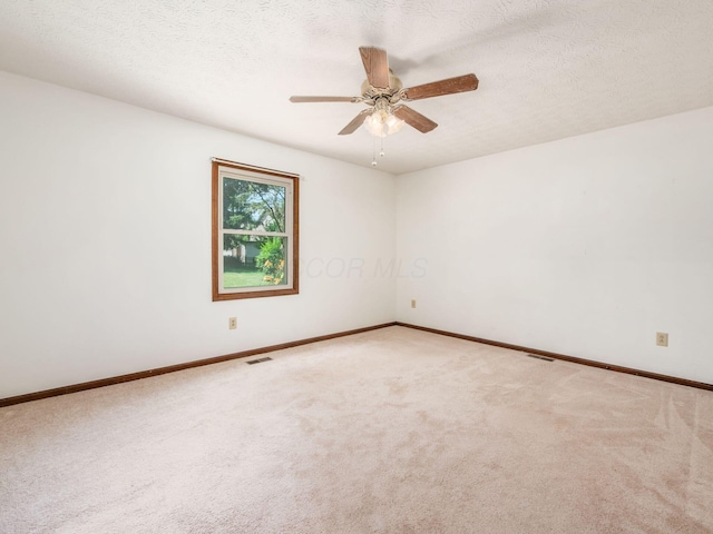 2247 Sonnington Dr, Dublin, OH 43016 - carpeted spare room featuring ceiling fan and a textured ceiling