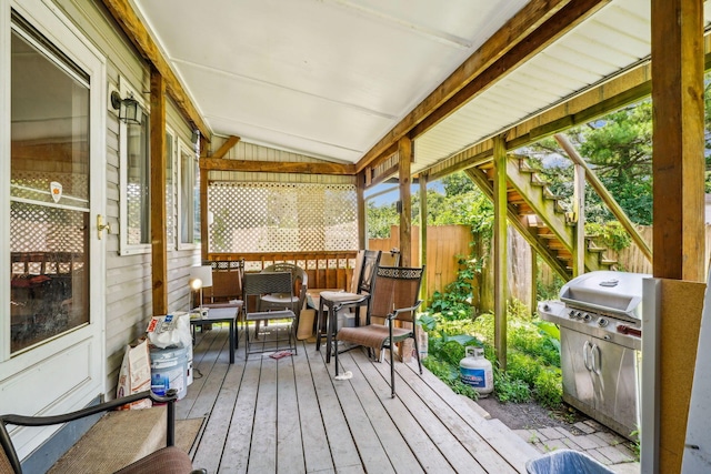 137 Wisconsin Ave, Columbus, OH 43222 - sunroom featuring lofted ceiling