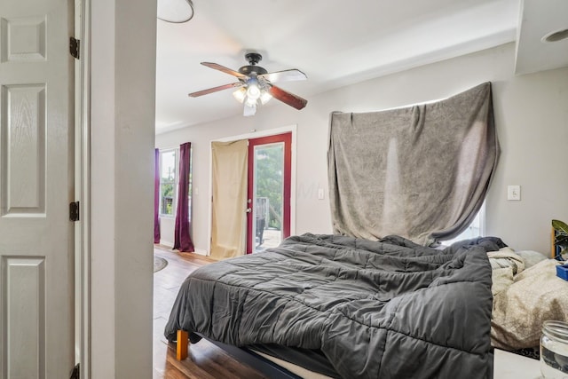137 Wisconsin Ave, Columbus, OH 43222 - bedroom featuring access to outside and ceiling fan