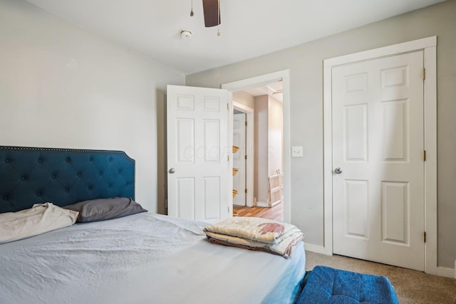 137 Wisconsin Ave, Columbus, OH 43222 - bedroom featuring light colored carpet and ceiling fan