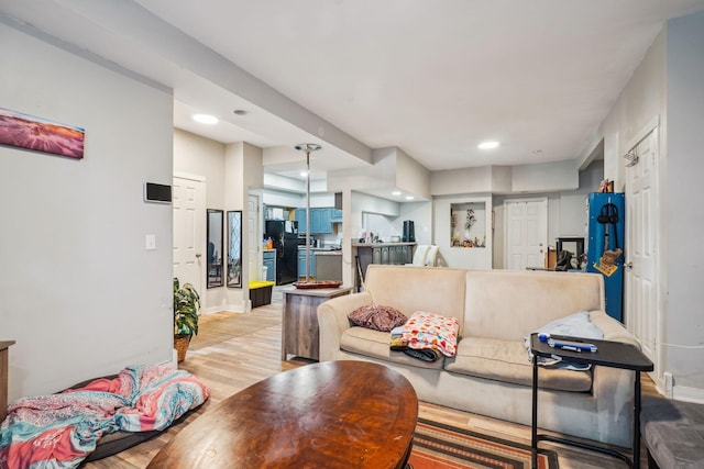 137 Wisconsin Ave, Columbus, OH 43222 - living room featuring light wood-style floors and recessed lighting