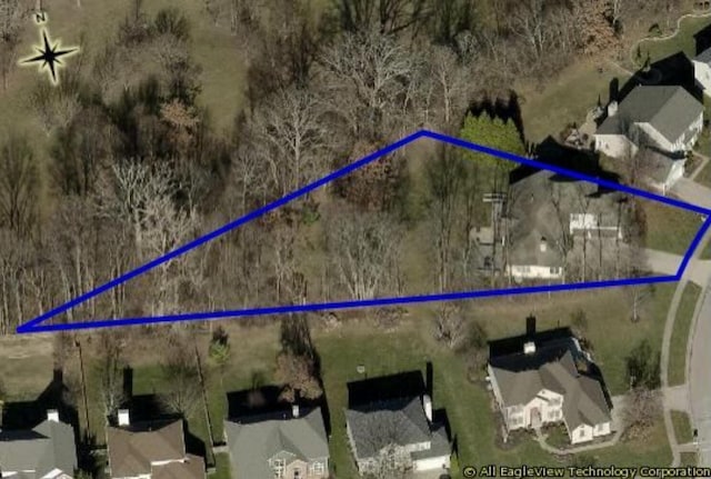 15 Doe St, Plain City, OH 43064 - aerial map of property and surrounding area with property boundaries highlighted